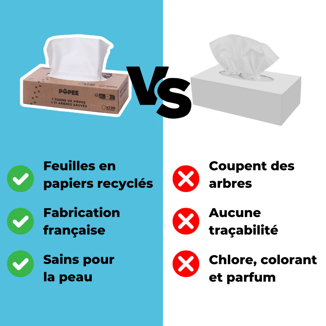 BOÎTES DE MOUCHOIRS - Lot de 35 boîtes de 100 mouchoirs en papier - Image 3