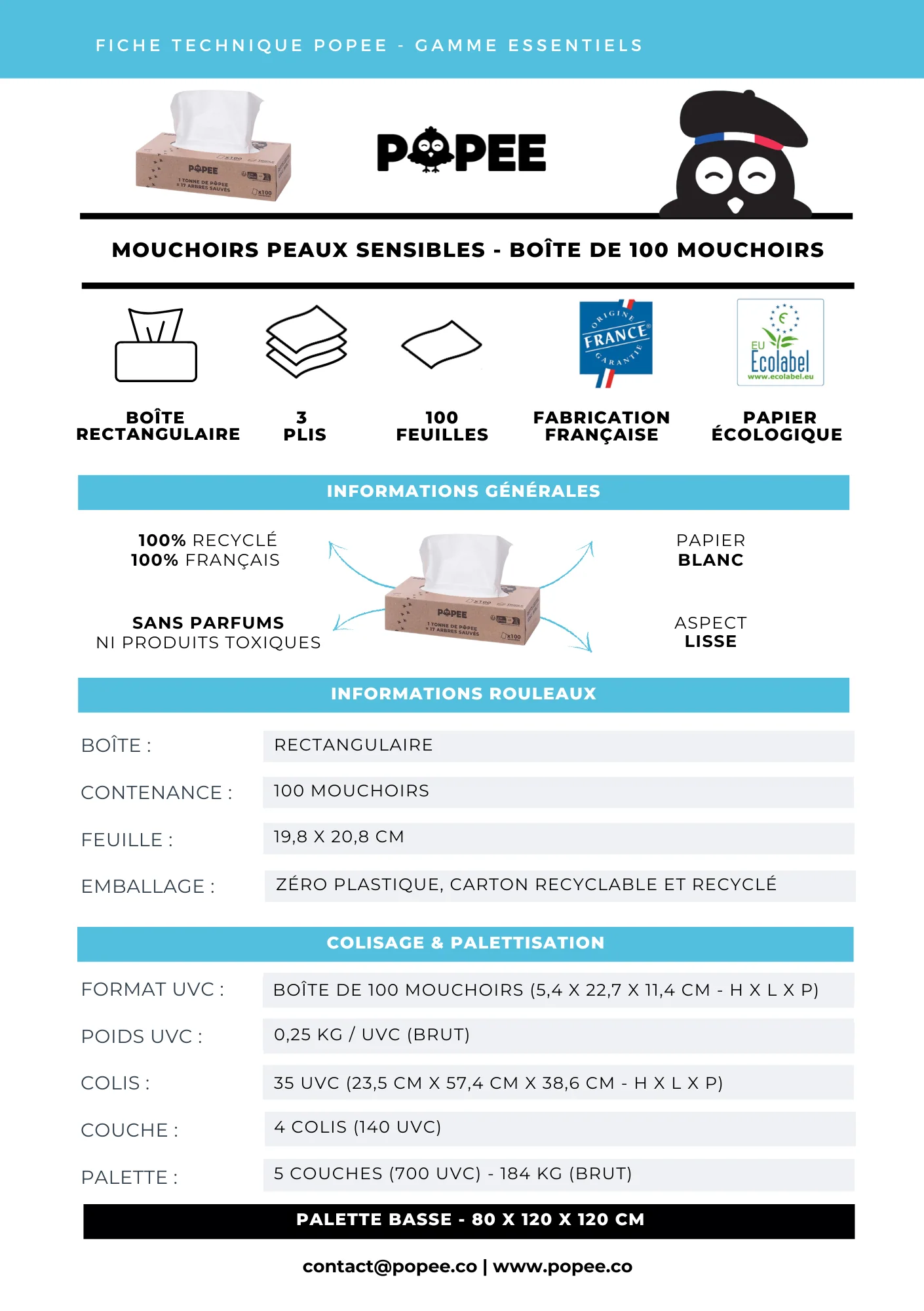 BOÎTES DE MOUCHOIRS - Lot de 35 boîtes de 100 mouchoirs en papier - Image 7